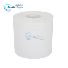 Рулон полотенец для рук из вторичной туалетной бумаги, 2-слойный, с тиснением двойной линии ZS90-02-10