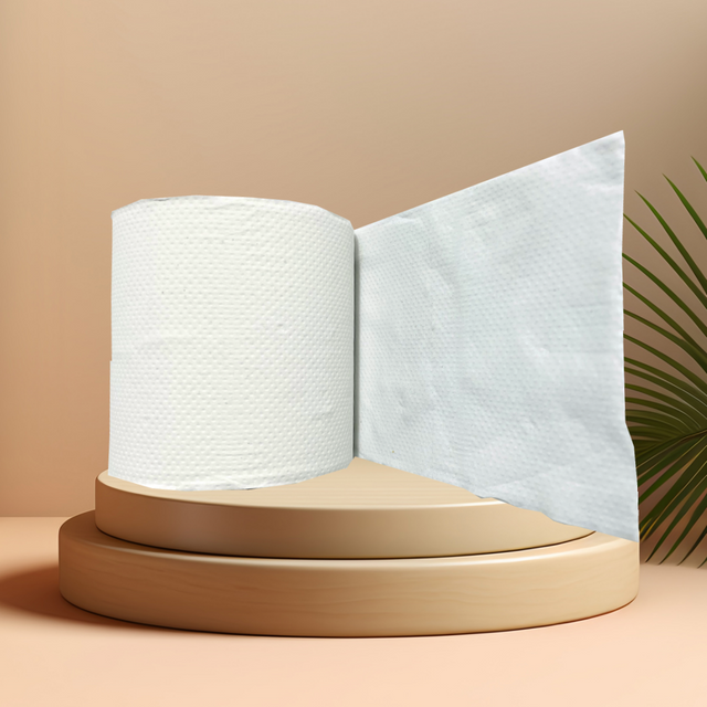 Сертификат ISO Virgin Pulp 120 г Рулон туалетной бумаги 2-слойный рулон бумаги для тиснения Индивидуальная бумажная ткань-Китай
