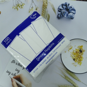 Китайская фабрика выбирает необработанную бумажную салфетку из целлюлозы, бумажную домашнюю упаковку для ужина, тканевую салфетку 