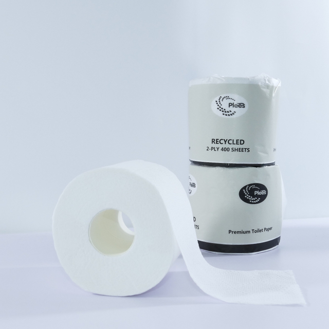 Горячая распродажа в Австралии, рулон упаковочной бумаги марки Plees, переработанная 2-слойная туалетная бумага для гостиниц, заказная туалетная бумага 